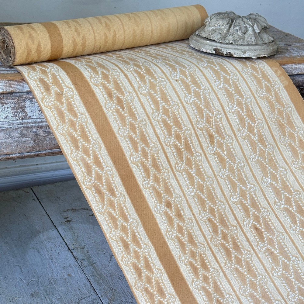 7.3 yards 1920 Antique Wallpaper French Art Deco The Textile Trunk country embe