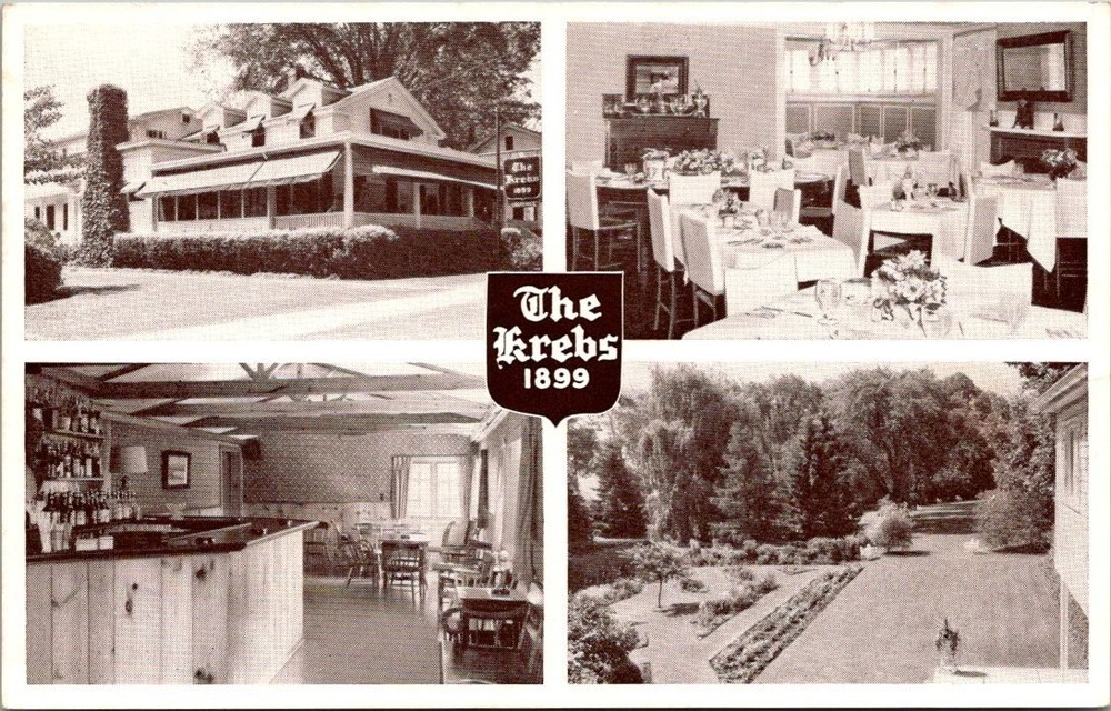 Vintage The Krebs Inn Skaneateles NY Restaurant Bar Garden View Postcard