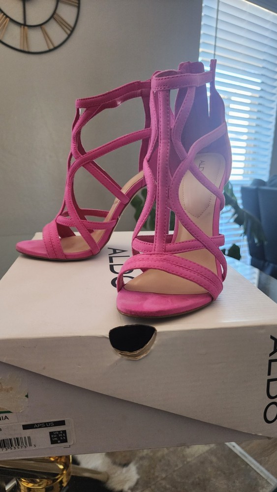 ALDO Tifania Size 8 Womens Strappy Heel Sandals 38.5 EU Only $40