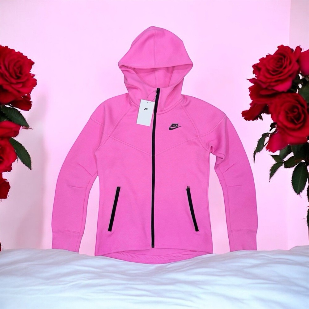 Nike Tech Fleece Windrunner Full Zip Pink Hoodie Jacket W Size XSmall FB8338-675