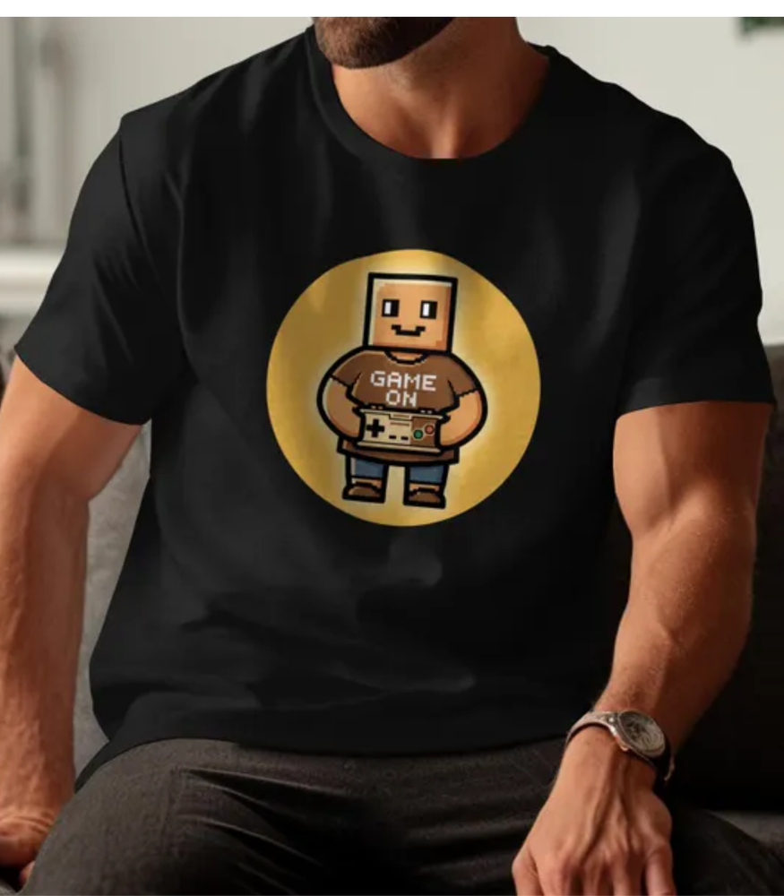 INSERT COIN RETRO Gaming Black Men Unisex Round Neck T-Shirt 012