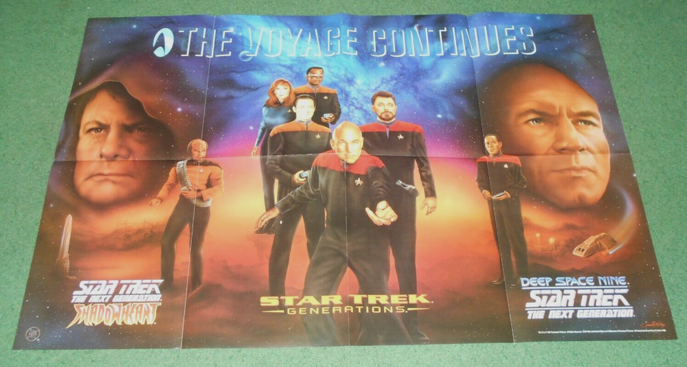 Vintage 1994 DC Comic Advertising Poster for Star Trek Comic Book Series