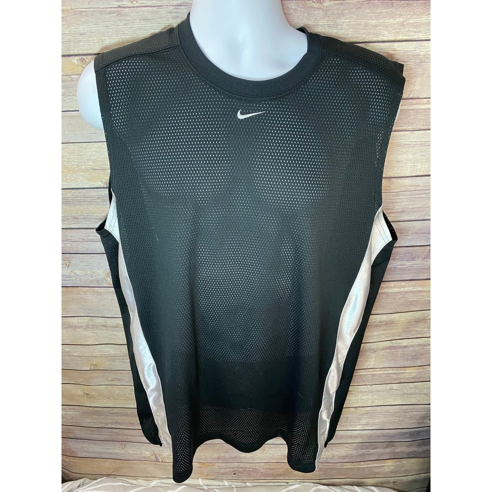 Vintage Nike Men’s L Travis Scott Center Swoosh Mesh Sleeveless Shirt Black