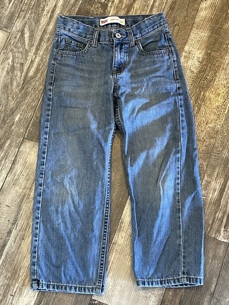 Levi 550 Medium Blue Jeans Youth Kids Sz Reg relaxed 24x22 Children Preowned