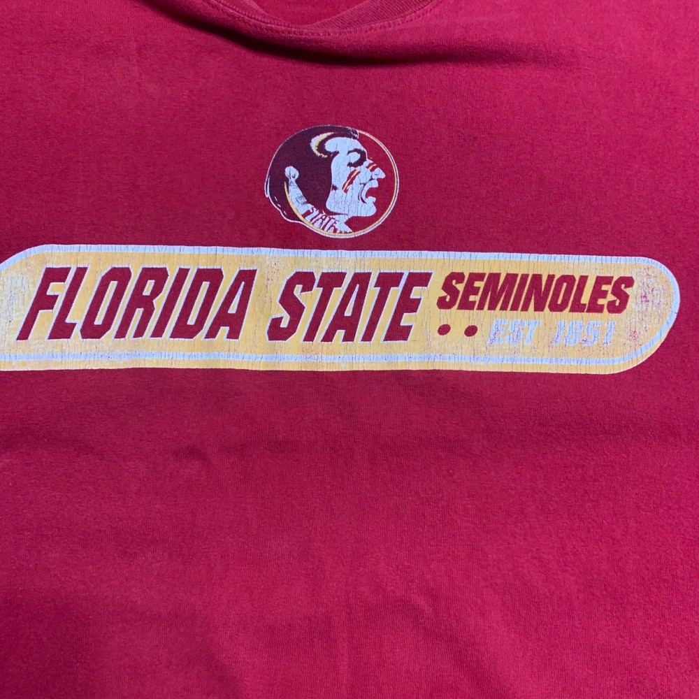 Gildan Florida State Seminoles T Shirt Mens XXL Red FSU Cotton Short Sleeve