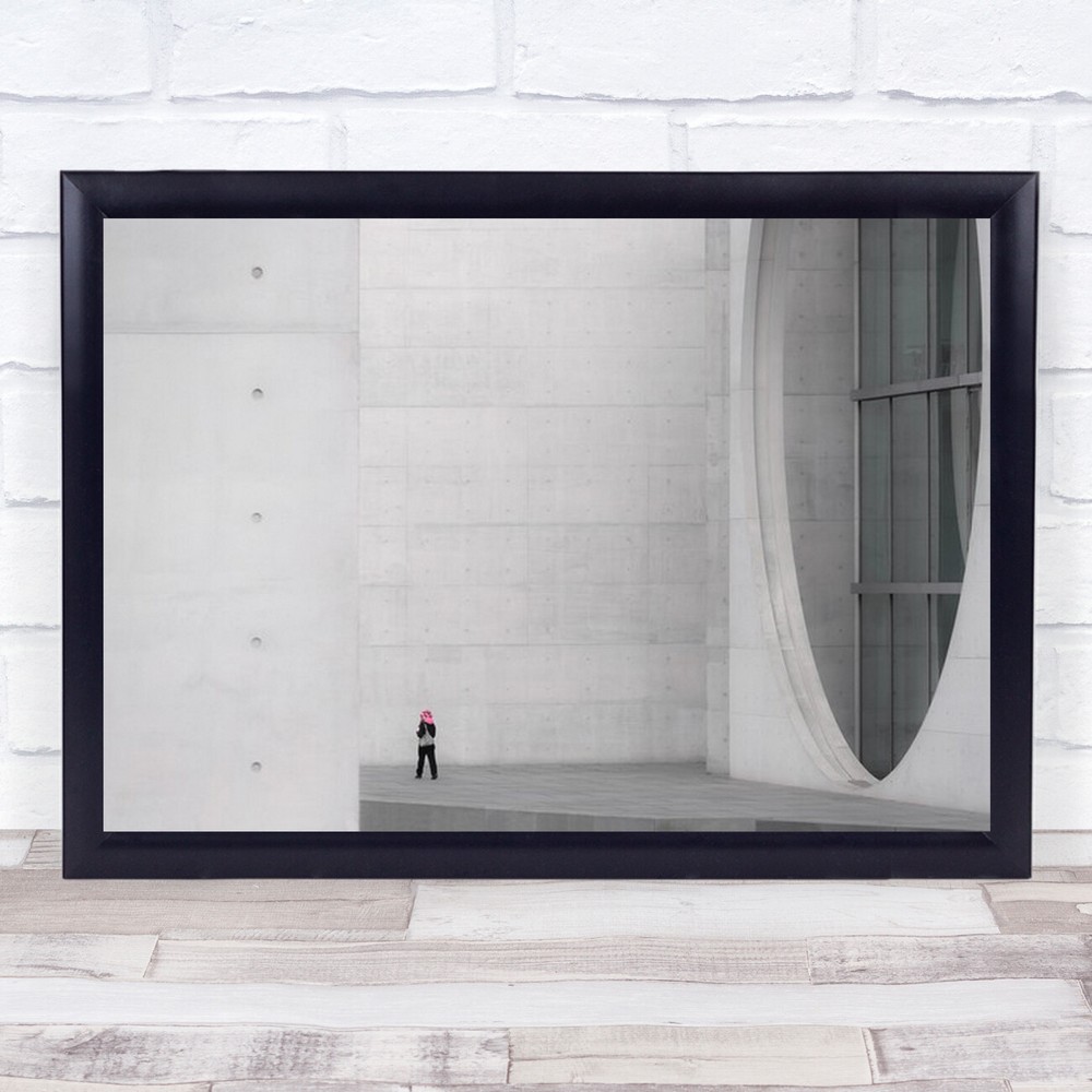 pink Germany Person Street Architecture Concrete Selective Wall Art Print
