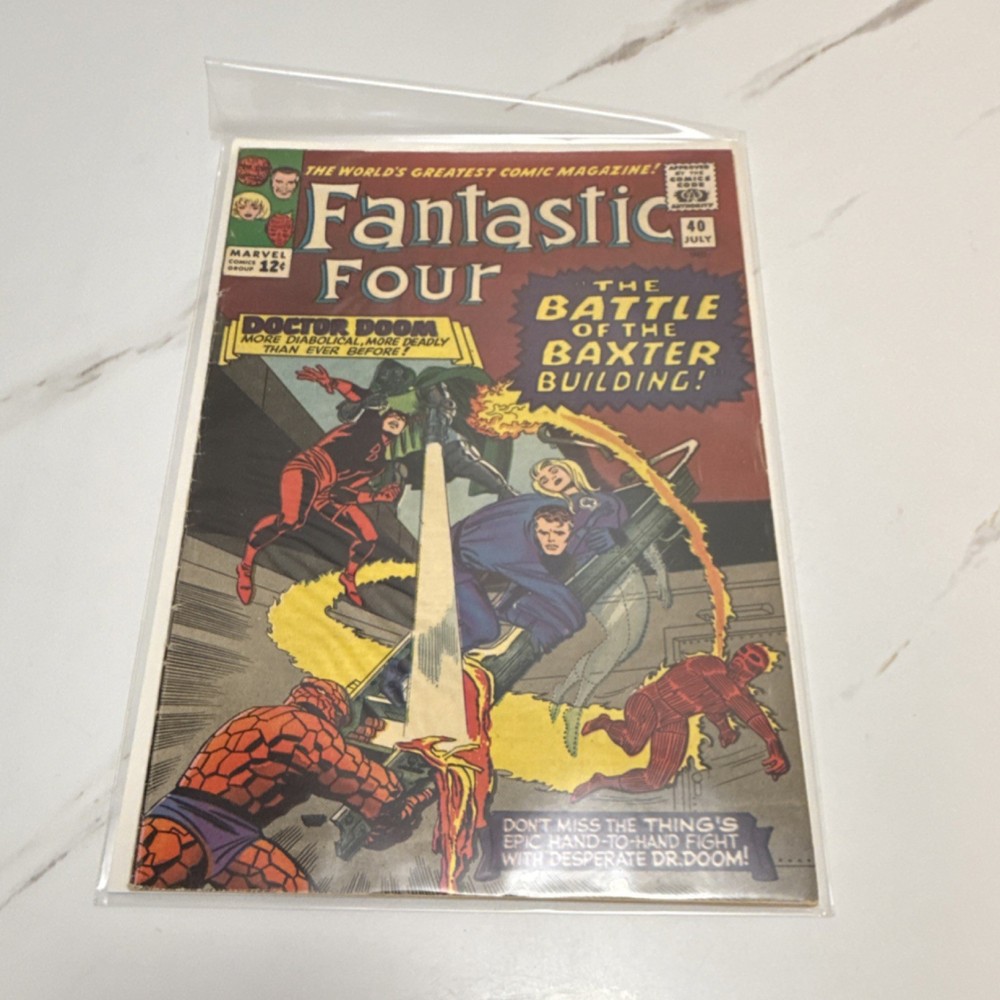Fantastic Four #40 (1965) – Marvel Comics – Dr. Doom Battle of Baxter Building