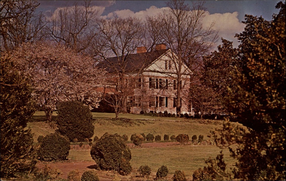 Fredericksburg VA Brompton Chacellor's Home Mary Washington College postcard