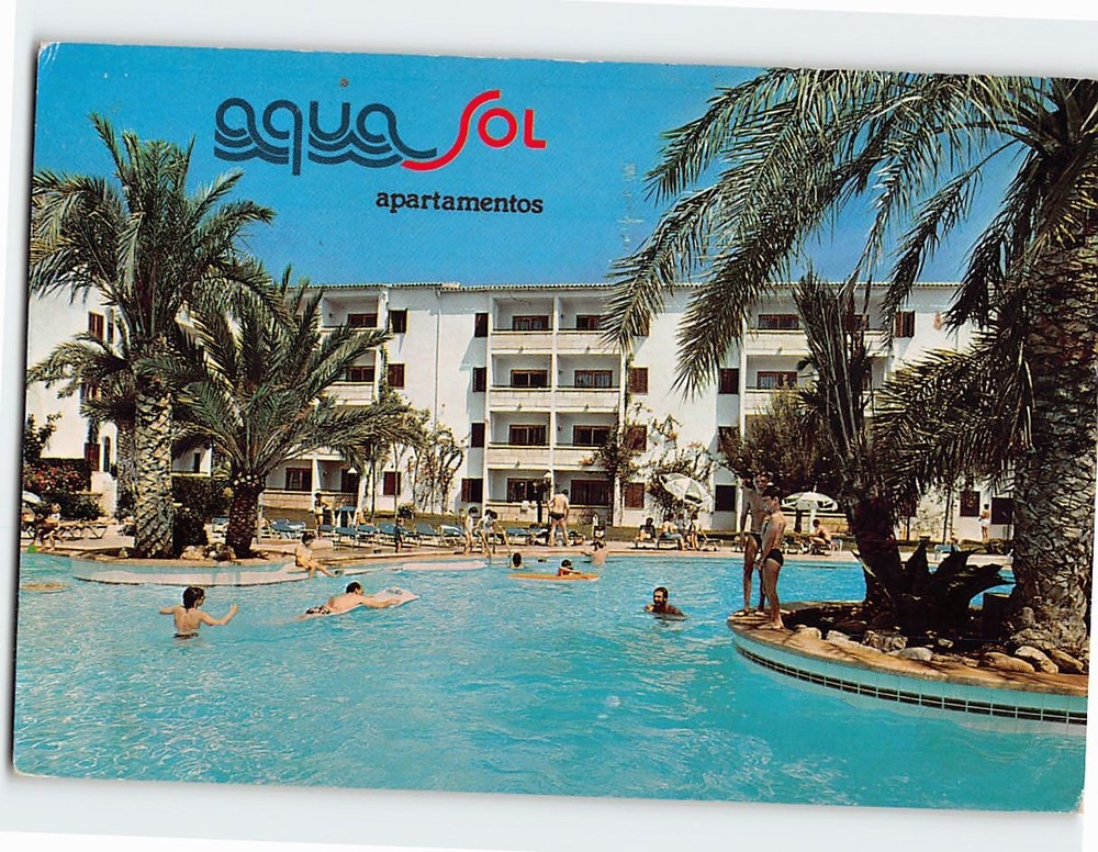 Postcard Pool View Apartamentos Aqua Sol Mallorca Spain