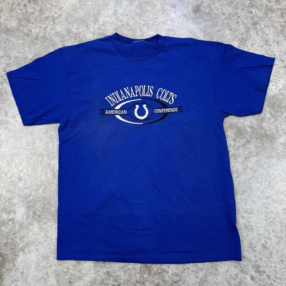 Vintage Indianapolis Colts Shirt Mens Large Embroidered NFL 90s Graphic Logo