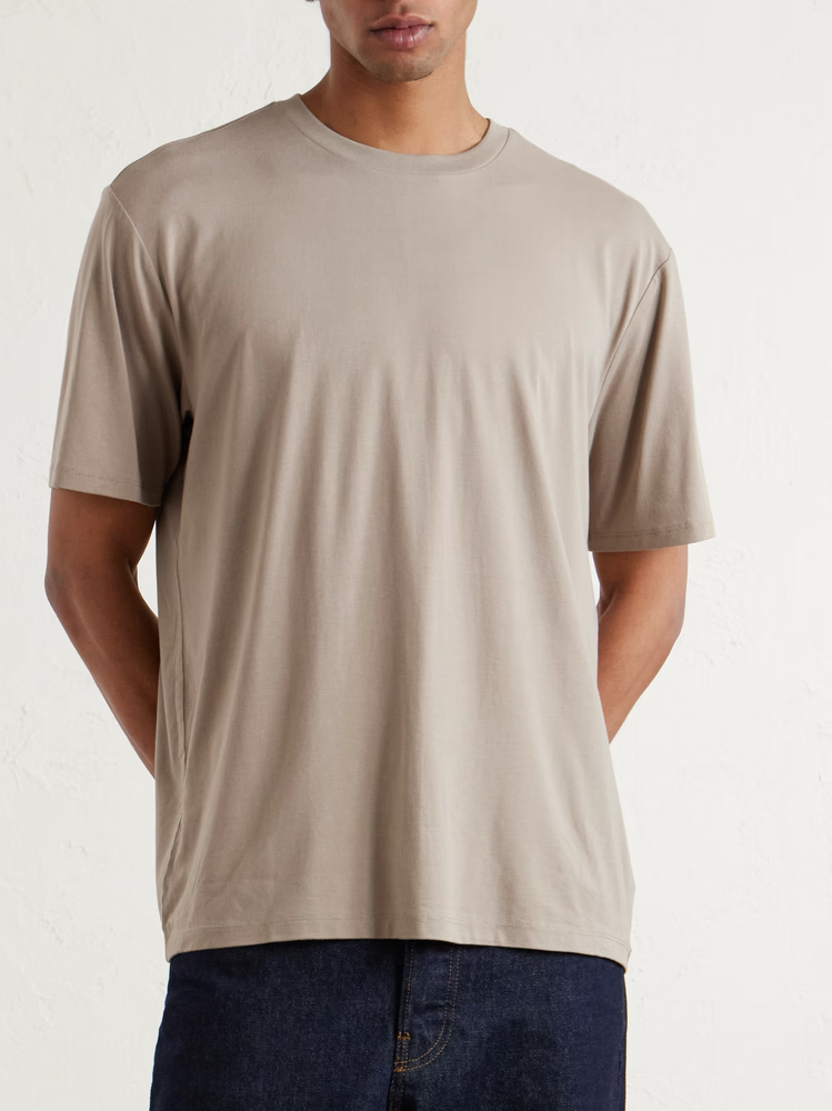 NWT $138 Rag & Bone Men's Classic Tee In Tech Jersey In Aged Taupe Size: Medium