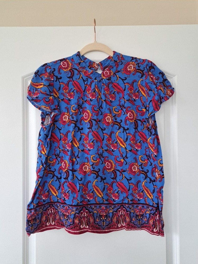 Ann Taylor Factory Women's Flutter Sleeve Blouse Size Large