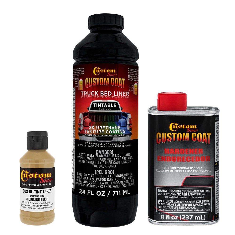 Shoreline Beige 1 Quart Urethane Spray-On Truck Bed Liner Kit with Easy Mixing