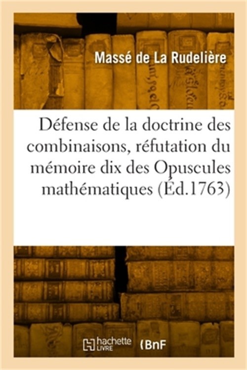 D�fense de la doctrine des combinaisons (Paperback or Softback)