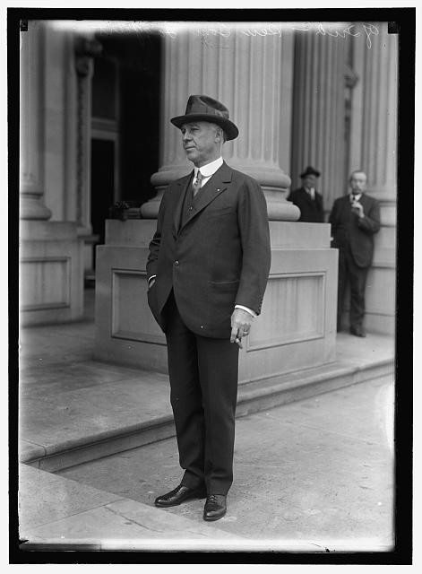 Photo:Senator Taggart of Indiana Outside Building 1910s