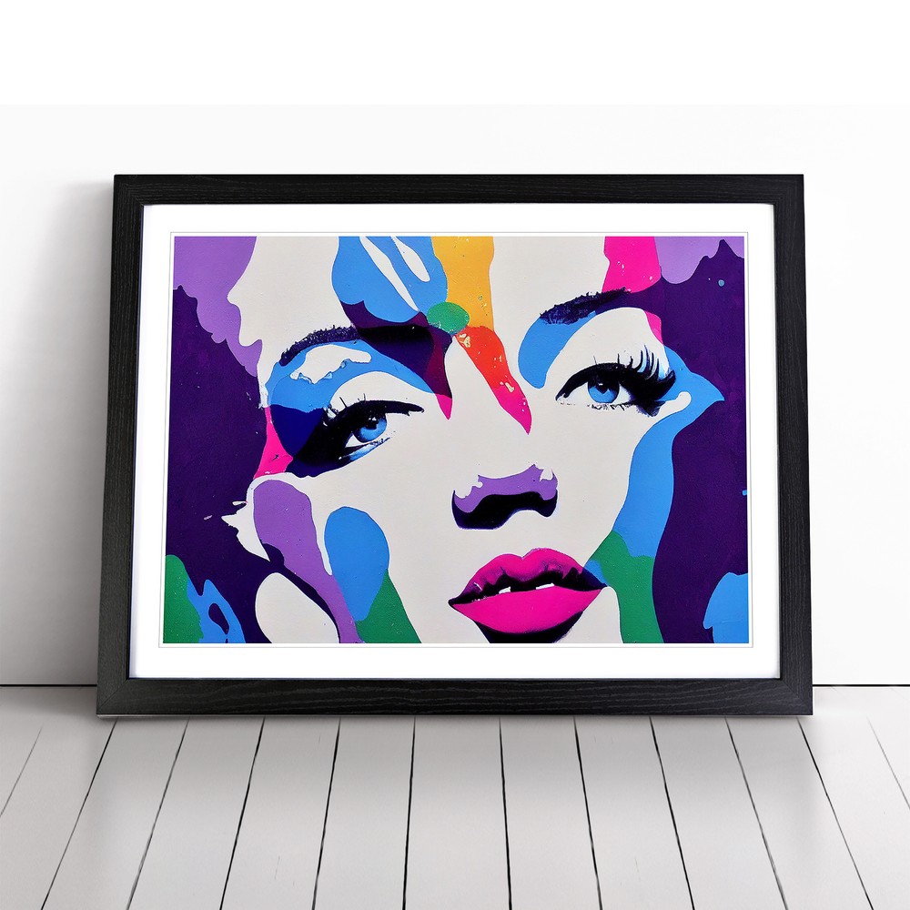 Pop Art Woman Vol.1 Abstract Wall Art Print Framed Canvas Picture Poster Decor