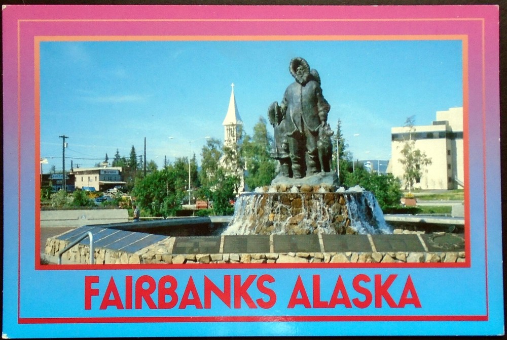 Discover the Our Place is Here Monument at Golden Heart Plaza in Fairbanks, AK