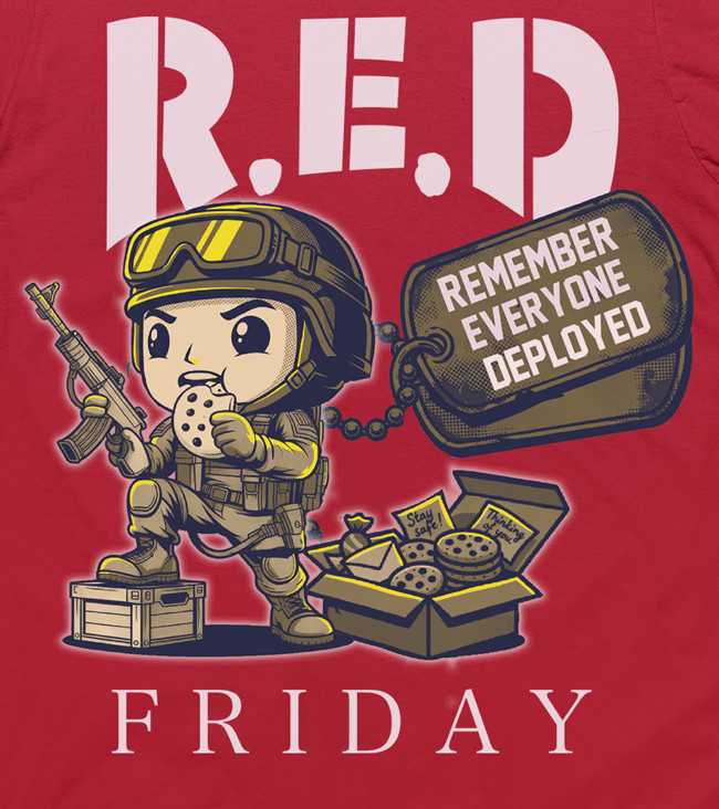 RED Friday Remember Everyone Deployed Trump 250 USA Patriotic Military T-Shirt