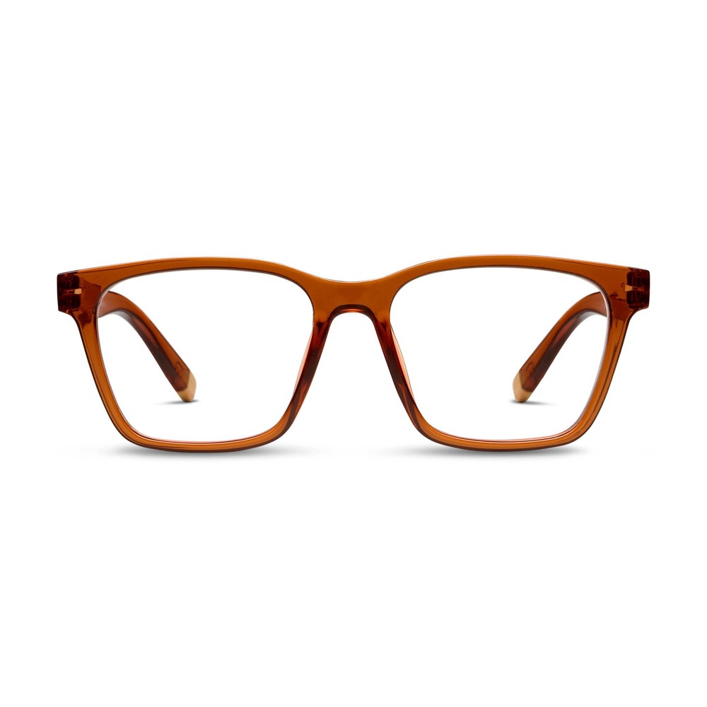 Men's Brown Wilder Square Reading Glasses 2.00 + 2 Strength