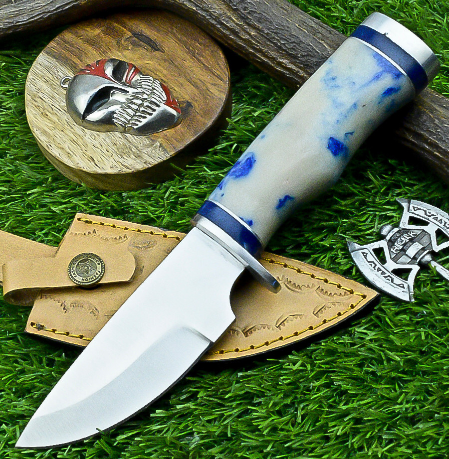Custom Hand Forged J2 Steel Blade skinning Knife, Hunting CAMPING Knife- UN-7312