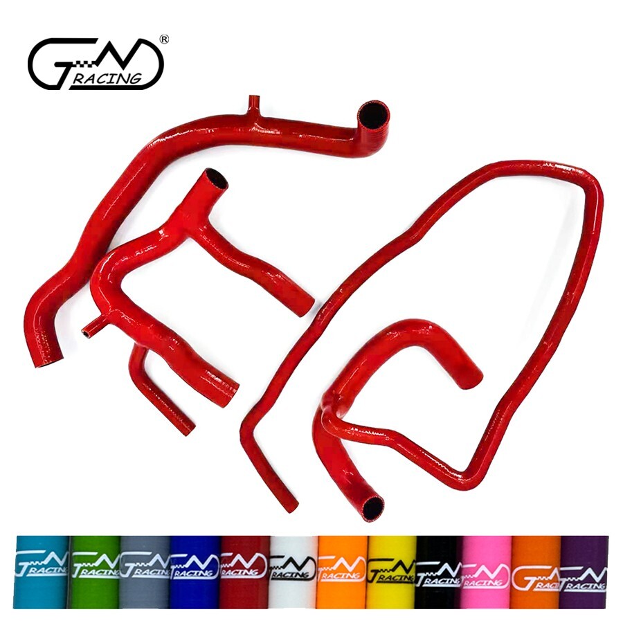 Fit Land Rover Defender 2.5 TD5 1998-2007 Silicone Radiator Coolant Hose Kit Red