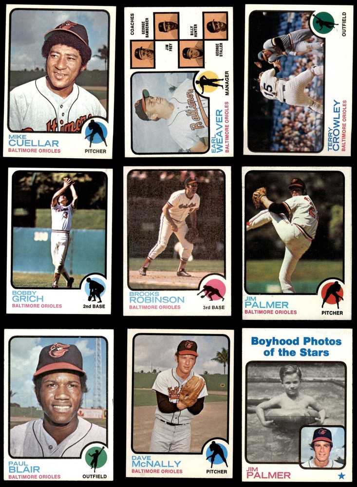 1973 Topps Baltimore Orioles Near Team Set 6.5 - EX/MT+ 6896389 (20 / 31 cards)