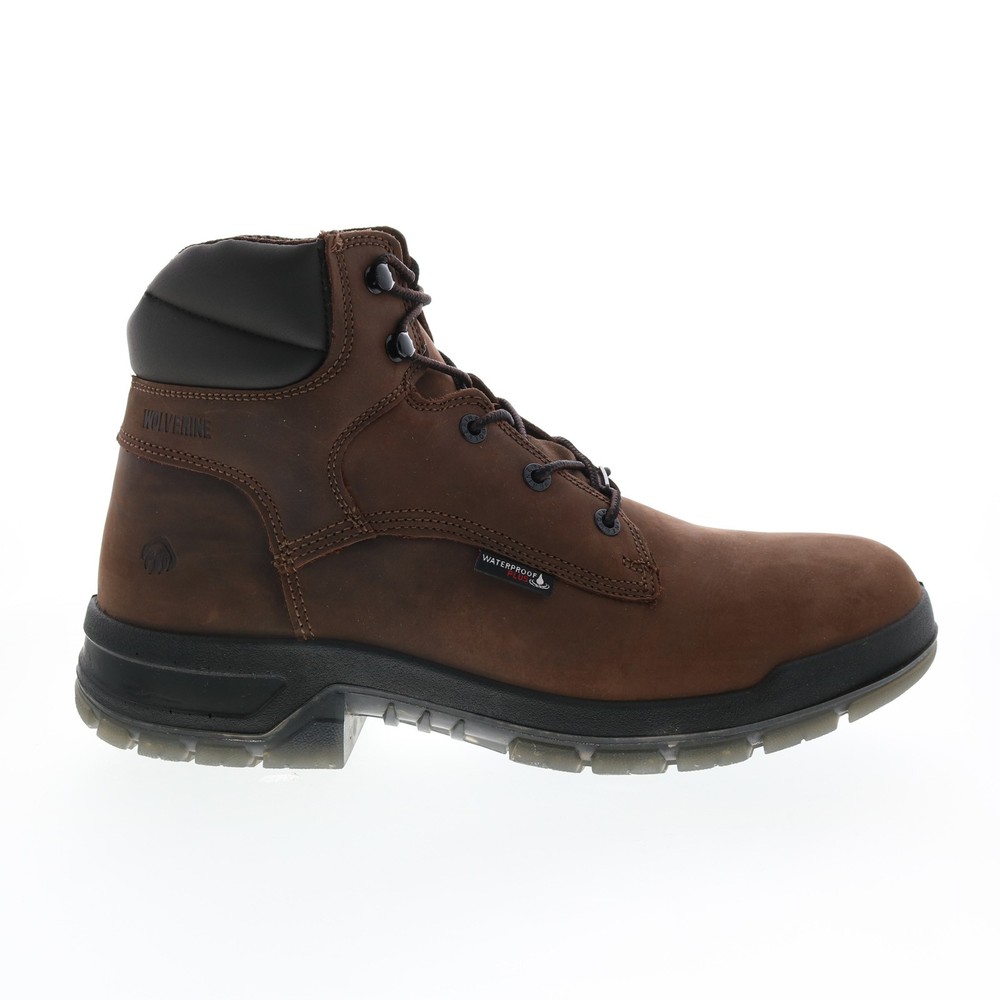 Wolverine Ramparts 6 Inch Brown Leather Work Boots for Men Size 11