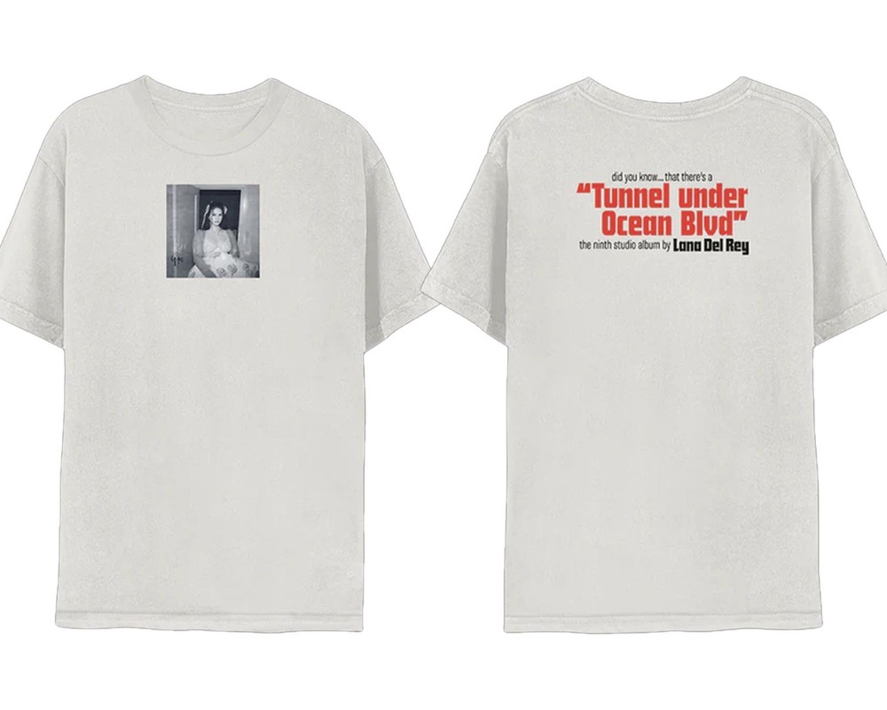 Lana Del Rey Tunnel Under Ocean Blvd Natural T-Shirt Unisex S-5XL Reprint