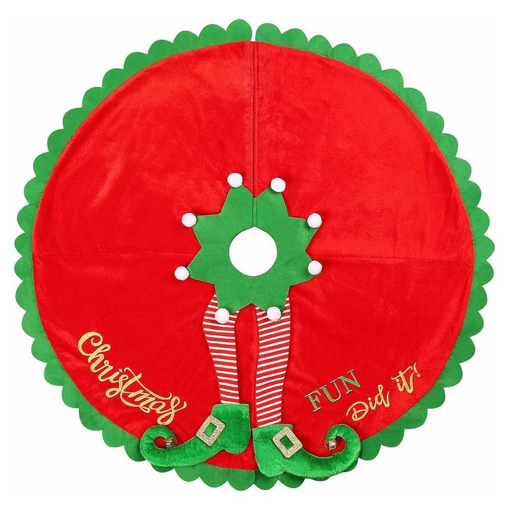 Elf Legs Christmas Tree Decorations Christmas Tree Skirt Rounds L8I9 D2O8 P U5Y7