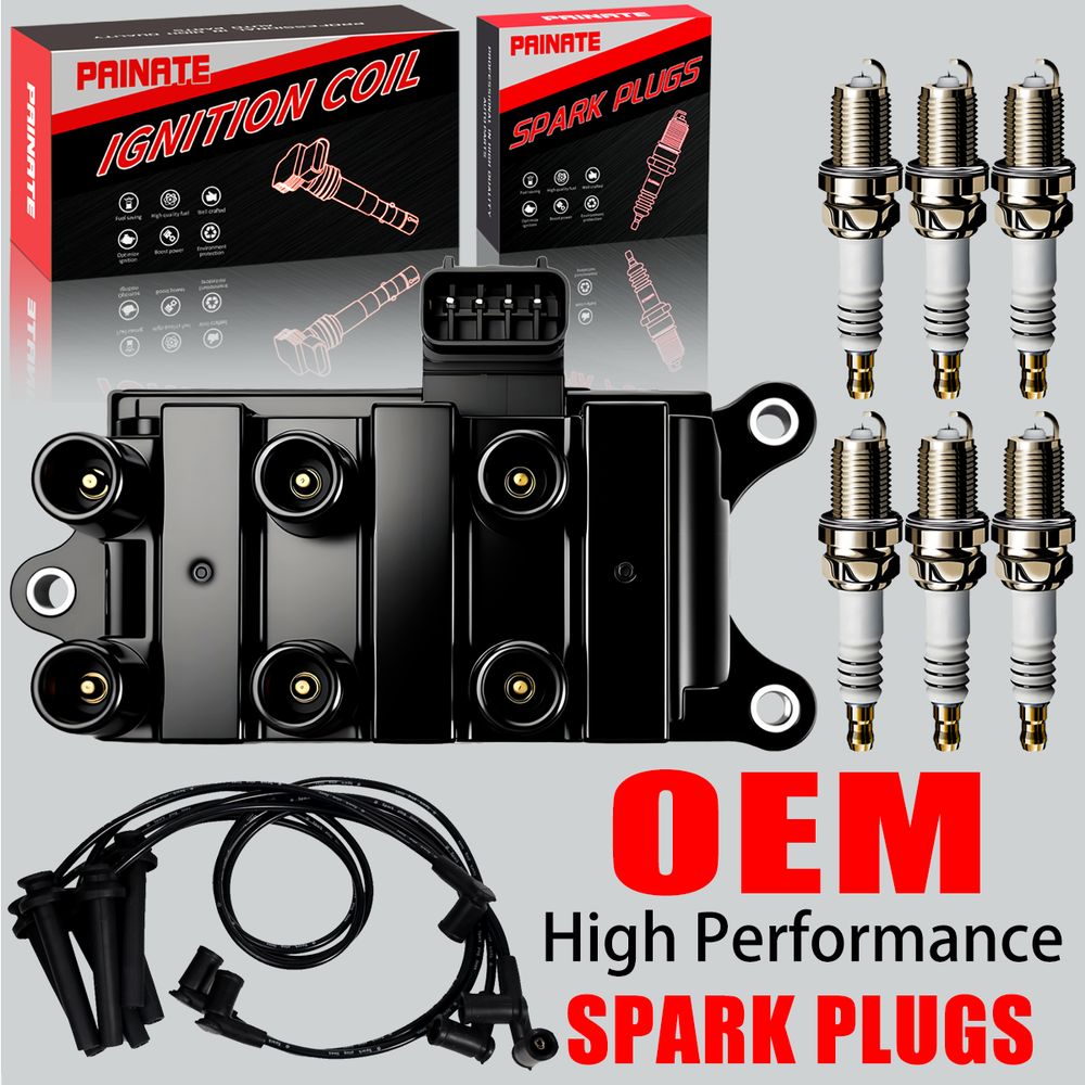 Brand OEM Ignition Coil & Spark Plug & Wires For Ford F-150 4.2L V6 FD498 DG485