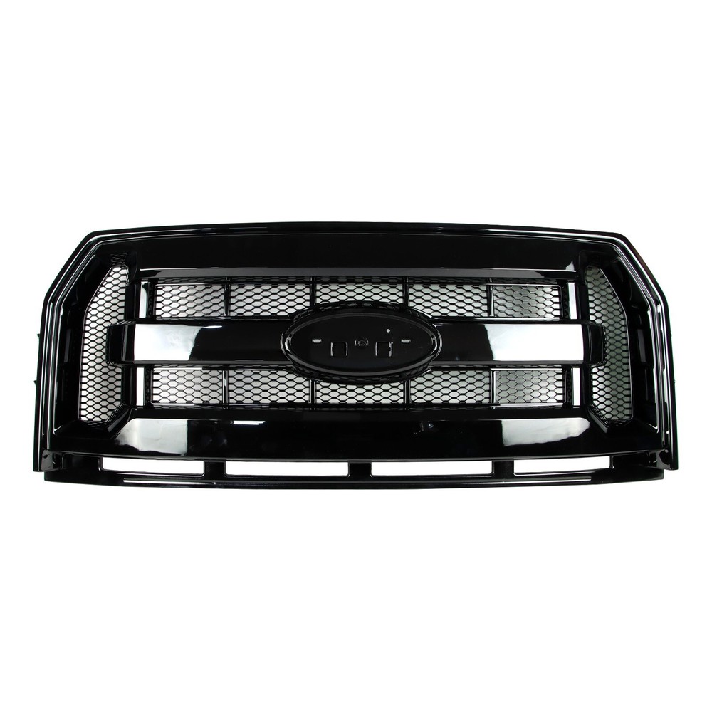 Front Bumper Grille Grill for 2015 2016 2017 Ford F-150 Gloss Black