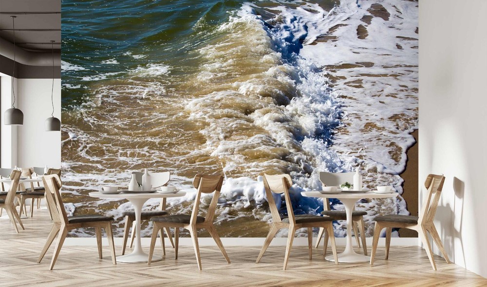 3D Beach Foam ZHUA8064 Wallpaper Wall Murals Removable Self-adhesive Ann