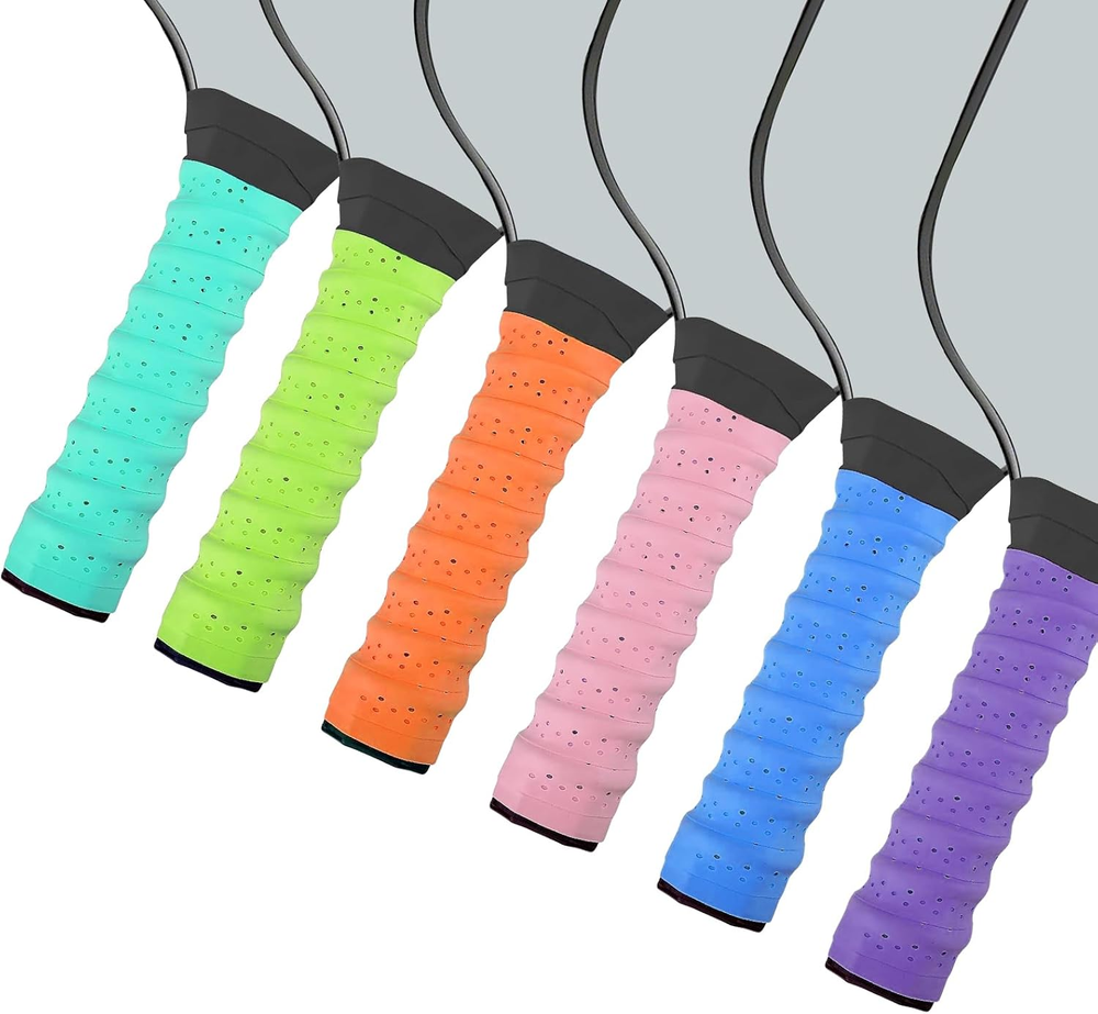 6Pcs Perforated Anti-Slip Absorbent Pickleball Paddle Grip Tape
