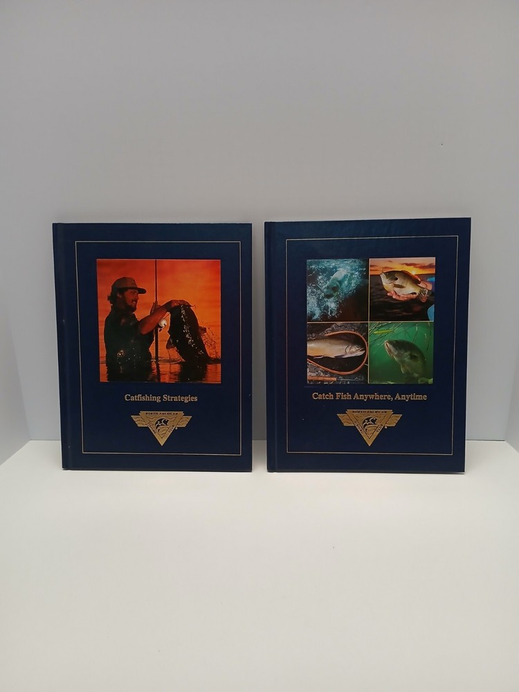 North American Fishing Club Books Catfish & Catch Fish Anywhere Anytime Lot Of 2