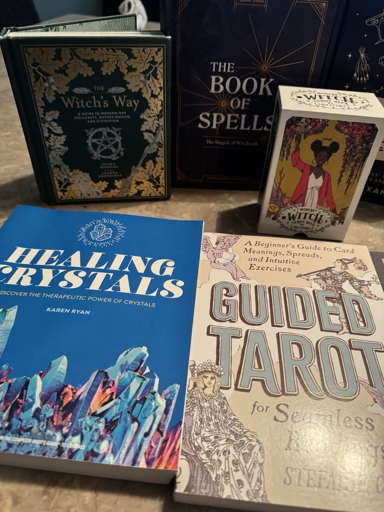 Witchcraft Book and Tarot Card Deck Bundle with Guidebooks
