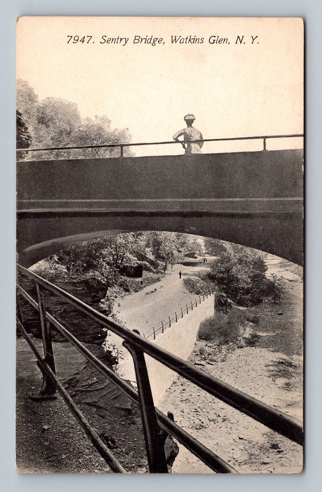 Watkins Glen NY-New York Sentry Bridge Vintage Postcard Standard Souvenir Post