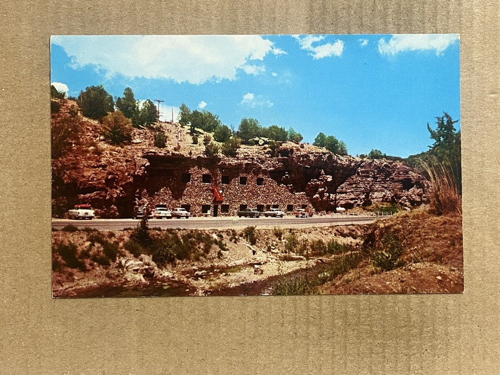 Postcard Hollywood NM New Mexico Fox Cave Roadside Old Cars Vintage PC
