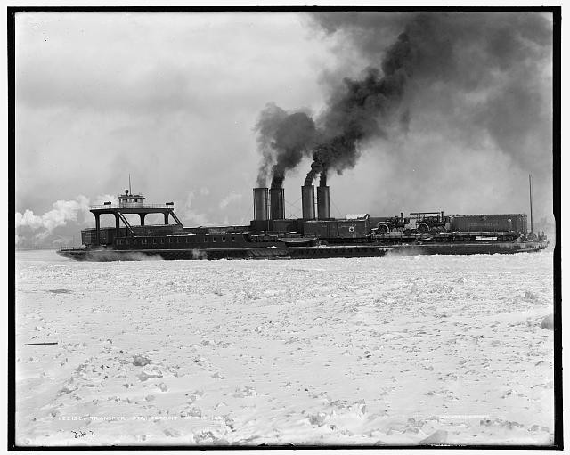 Transfer Steamer Detroit,ice,railroad ferries,ships,boats,water vessels,c1905 1