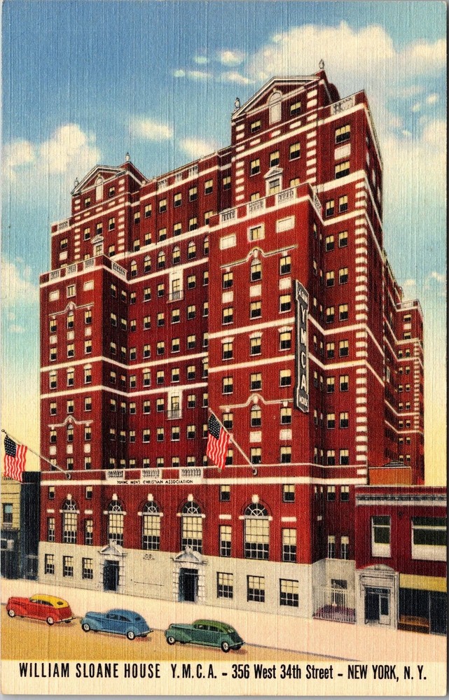 New York City NY, William Sloane House, Vintage Postcard