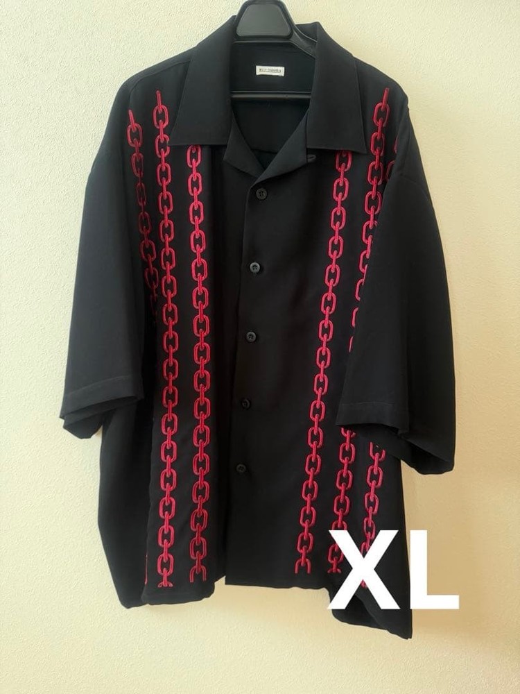 WILLY CHAVARRIA Shirt XL Black Men's Short Sleeve Top