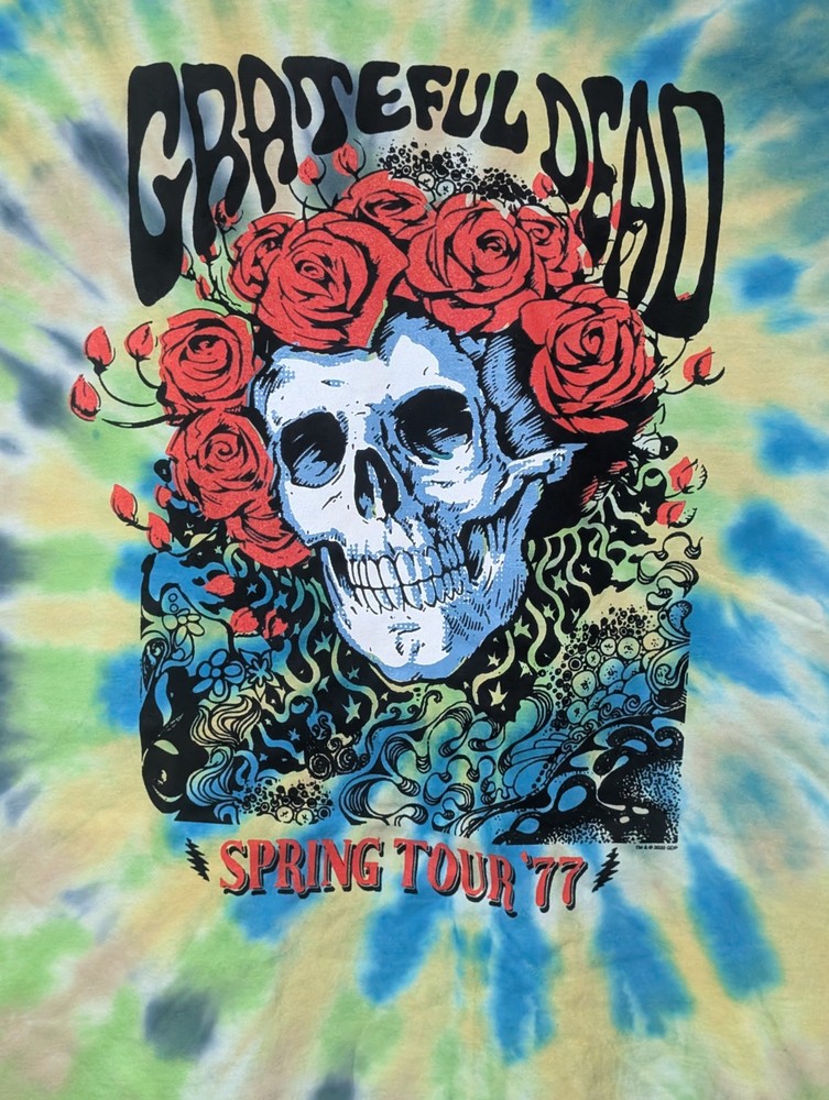 Grateful Dead Men's T-shirt Tie-Dye Bertha Spring Tour 77 2XL #6071 NWT