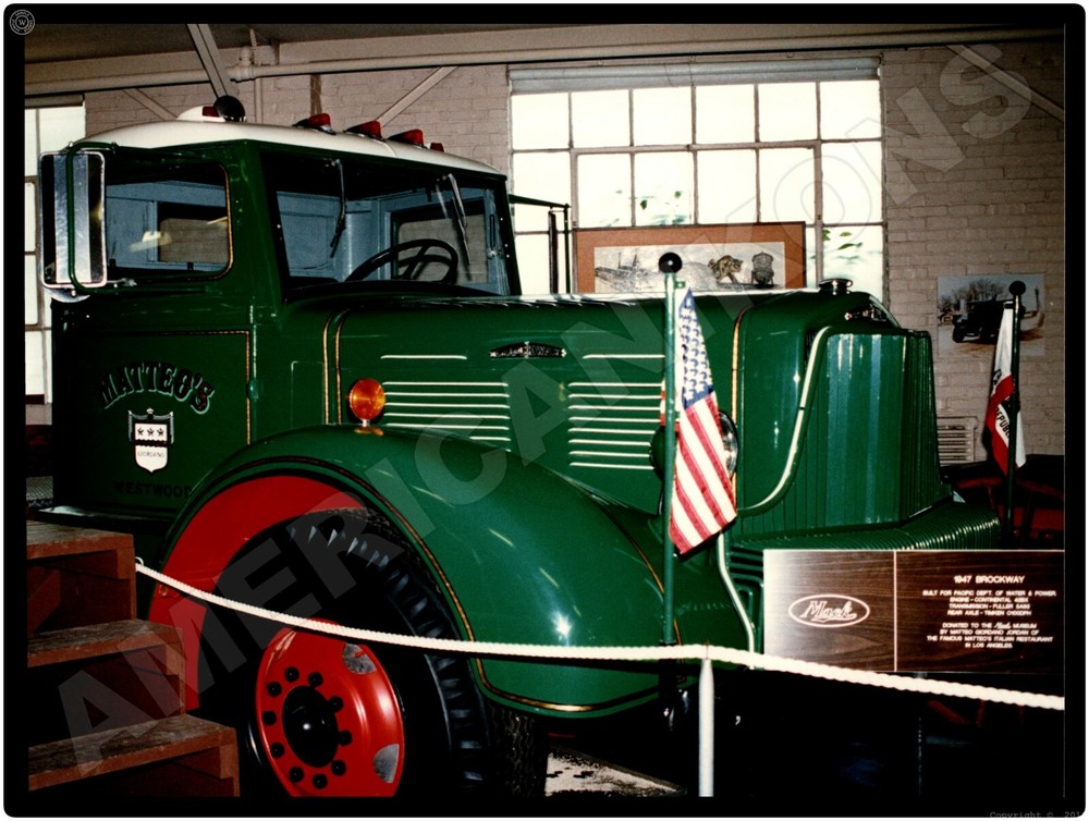 Brockway Trucks New Metal Sign: 1947 Brockway in Mack Museum Continental Engine