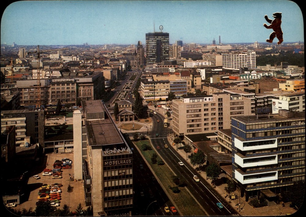 Aerial View Berlin Germany vintage postcard u986