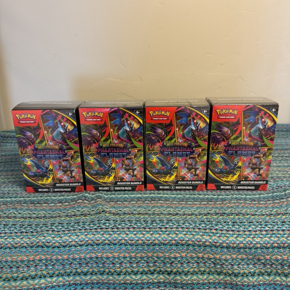 Pokemon TCG Mega Evolution—Phantasmal Flames Booster Bundle 4 Boxes English