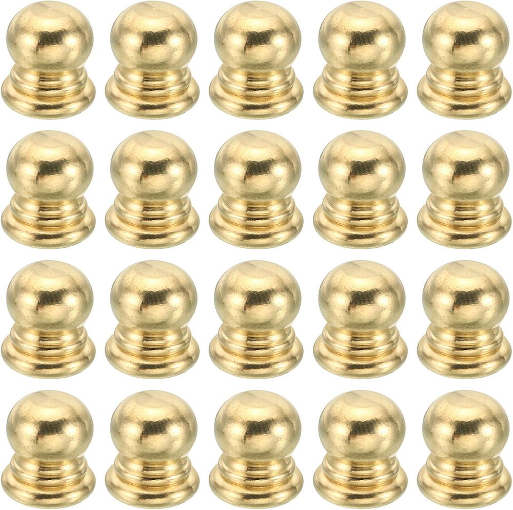 M5x0.8 Thread Brass Cap Nuts Knob 20 Pack Lamp Finial Decoration Screw Caps N...