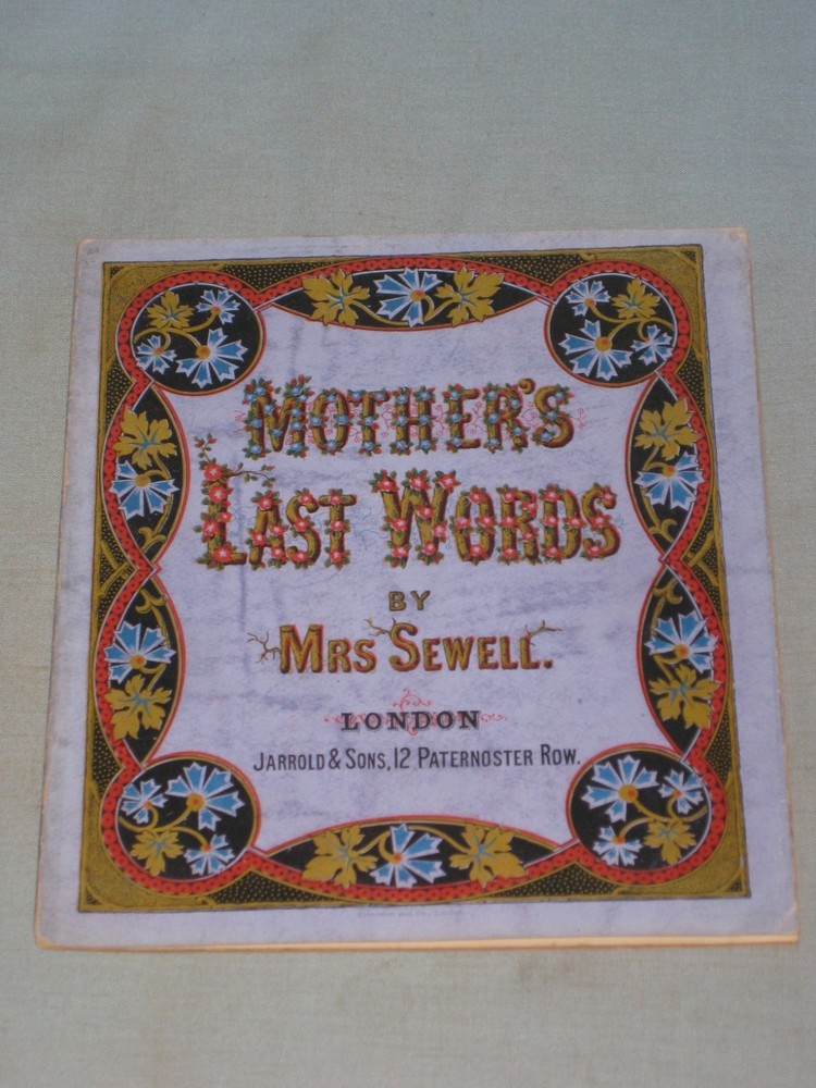 1800'S Book Mother's Last Words By Mrs. Sewell