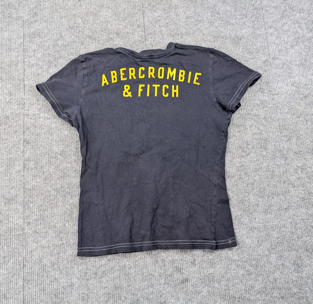 Abercrombie & Fitch Baby Tee Womens Medium Vintage Y2K Spellout Shirt Athleisure