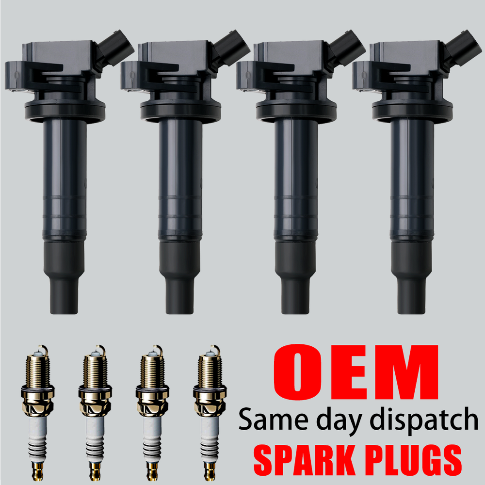 4X OEM Ignition Coil & Iridium Spark Plugs for Toyota Corolla Matrix 1.8L UF247
