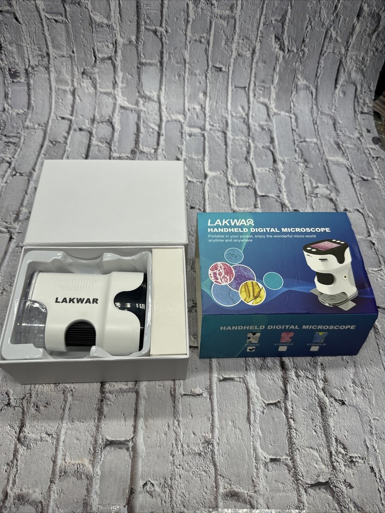 LAKWAR Portable Digital Microscope for Kids & Adults, 200~1000X Pocket White  G