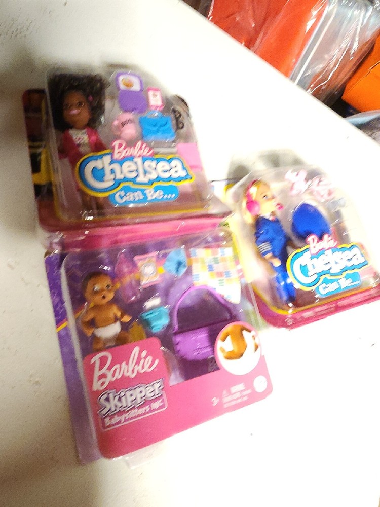 Lot of 3 Barbie Chelsea Can Be & Skipper BabbysitterDesigner Doll New